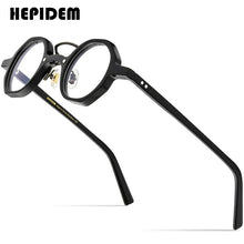 Load image into Gallery viewer, HEPIDEM Acetate Optical Glasses Frame Men 2023 Retro Vintage Round Eyeglasses Myopia Prescription Spectacles Eyewear 9153