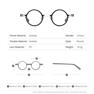 HEPIDEM Acetate Optical Glasses Frame Men 2023 Retro Vintage Small Round Eyeglasses Myopia Prescription Spectacles Eyewear 9157