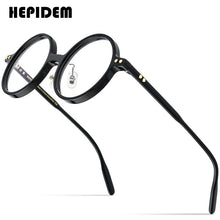 Load image into Gallery viewer, HEPIDEM Acetate Optical Glasses Frame Men Retro Vintage Oversized Round Myopia Prescription Eyeglasses Spectacles Eyewear 9158