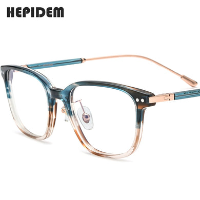 HEPIDEM Acetate Optical Glasses Frame Men Retro Vintage Round Eyeglasses Nerd Women Prescription Spectacles Myopia Eyewear 9132