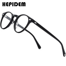 Load image into Gallery viewer, HEPIDEM Acetate Optical Glasses Frame Men Retro Vintage Round Prescription Eyeglasses Nerd Women Spectacles Myopia Eyewear 9108