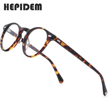 Load image into Gallery viewer, HEPIDEM Acetate Optical Glasses Frame Men Retro Vintage Round Prescription Eyeglasses Nerd Women Spectacles Myopia Eyewear 9108