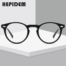 Load image into Gallery viewer, HEPIDEM Acetate Optical Glasses Frame Men Retro Vintage Round Prescription Eyeglasses Nerd Women Spectacles Myopia Eyewear 9108
