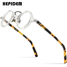Load image into Gallery viewer, HEPIDEM Acetate Optical Glasses Men 2022  Retro Vintage Round Eyeglasses Frame Myopia Prescription Spectacles Eyewear 9153