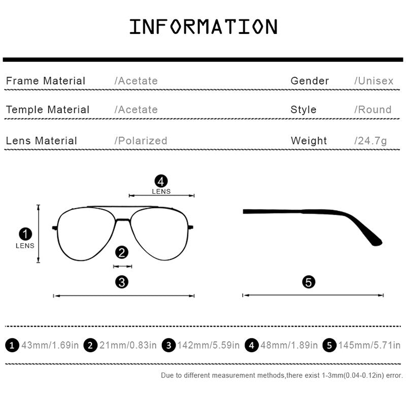 HEPIDEM Acetate Polarized Sunglasses Women 2023 Brand Designer  Retro Vintage Round Sun Glasses for Men 9127 fonex