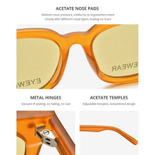 Load image into Gallery viewer, HEPIDEM Acetate Sunglasses Women 2023 Oversize Korea Brand Deisgn Square Sun Glasses for Men Mirrored Nylon Lens GM 9166