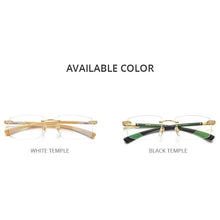 Load image into Gallery viewer, HEPIDEM Buffalo Horn Glasses Men 2022  Square  Diamonds Sumptuous Buffs Rimless Eyeglasses Frame Women 0022