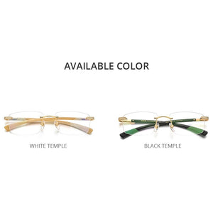 HEPIDEM Buffalo Horn Glasses Men 2022  Square  Diamonds Sumptuous Buffs Rimless Eyeglasses Frame Women 0022