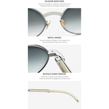 Load image into Gallery viewer, HEPIDEM Buffs Glasses Frame Men Round Sunglasses  Sumptuous Oval Eyewear Eyeglasses Buffalo Horn Glasses 7550178