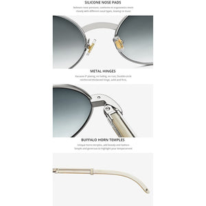 HEPIDEM Buffs Glasses Frame Men Round Sunglasses  Sumptuous Oval Eyewear Eyeglasses Buffalo Horn Glasses 7550178