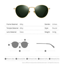 Load image into Gallery viewer, HEPIDEM UV400 Green Glass Lens Sunglasses Women 2023  Brand Designer Alloy Round Sun Glasses for Men 50256