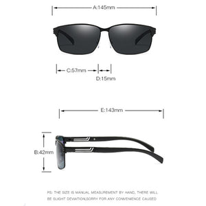 HGE-H Classic Outdoor Driving Leisure Square Sunglasses Anti-glare Polarized  Sun Glasses For Men UV400 100% Protection