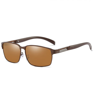 HGE-H Classic Outdoor Driving Leisure Square Sunglasses Anti-glare Polarized  Sun Glasses For Men UV400 100% Protection