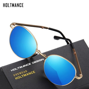 HOLTMANCE 2023 Trending Square Nero Pieghevole Occhiali da sole polarizzati Donne Specchio di luce Blu Fold Shades Occhiali da sole in lega di titanio