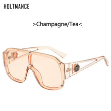 Load image into Gallery viewer, HOLTMANCE 2023 One Piece Large Frame Women Sunglass  Hollow Siamese Legs Sunglasses for Men Summer Shade Glasses UV400