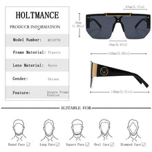 Load image into Gallery viewer, HOLTMANCE 2023 Square Big Frame Women Sunglasses  Photochromic Glasses Men Band Design UV400 Summer Shade Eyewear