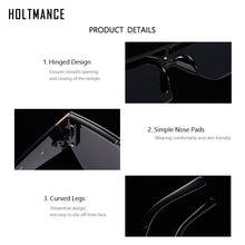 Load image into Gallery viewer, HOLTMANCE 2023 Square Big Frame Women Sunglasses  Photochromic Glasses Men Band Design UV400 Summer Shade Eyewear