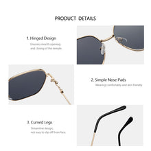 Load image into Gallery viewer, HOLTMANCE 2023 Square Frame Horseshoe Buckle Sunglasses Gradient Sun Glasses for Women Luruxy Ladies Metal Legs UV400