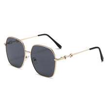 Load image into Gallery viewer, HOLTMANCE 2023 Square Frame Horseshoe Buckle Sunglasses Gradient Sun Glasses for Women Luruxy Ladies Metal Legs UV400