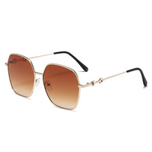 Load image into Gallery viewer, HOLTMANCE 2023 Square Frame Horseshoe Buckle Sunglasses Gradient Sun Glasses for Women Luruxy Ladies Metal Legs UV400