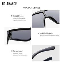 Load image into Gallery viewer, HOLTMANCE 6 Colors One Piece Sunglass Individuality Large Square Frame Ladies Glasses Summer Shade Sunglasses for Women