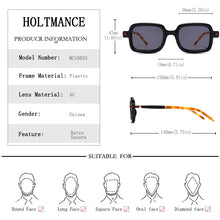 Load image into Gallery viewer, HOLTMANCE Blue Light Proof Sunglass Women Small Square Two-Tone Sunglasses Vintage Plane Mirror Glasses for Men UV400
