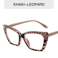 Load image into Gallery viewer, HOLTMANCE Cat&#39;s Eye Flat Lens Sunglasses for Women Female Contrast Eyeglass Frame Simple Cat Eye Anti Blue Light Glasses