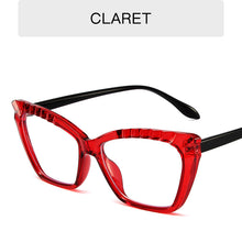 Load image into Gallery viewer, HOLTMANCE Cat&#39;s Eye Flat Lens Sunglasses for Women Female Contrast Eyeglass Frame Simple Cat Eye Anti Blue Light Glasses