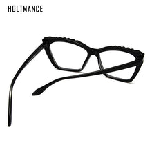 Load image into Gallery viewer, HOLTMANCE Cat&#39;s Eye Flat Lens Sunglasses for Women Female Contrast Eyeglass Frame Simple Cat Eye Anti Blue Light Glasses
