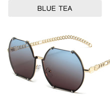 Load image into Gallery viewer, HOLTMANCE Creative Alloy Chain Temples Sunglass Women Vintage Rimless Irregular Men Sunglasses Accessories