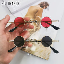 Load image into Gallery viewer, HOLTMANCE Creative Cool Small Alloy Sunglasses for Men Sunglass Women 2023 Round Frame Ourder Shade Glasses