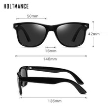 Load image into Gallery viewer, HOLTMANCE DESIGN Men Women Classic Retro Rivet Fishing Driving Sunglasses Lighter Design Square Frame 100% UV Protection