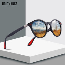 Load image into Gallery viewer, HOLTMANCE DESIGN Men Women Classic Retro Rivet Polarized Sunglasses Legs Lighter Design Oval Frame 100% UV400 Protection