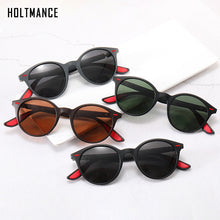 Load image into Gallery viewer, HOLTMANCE DESIGN Men Women Classic Retro Rivet Polarized Sunglasses Legs Lighter Design Oval Frame 100% UV400 Protection