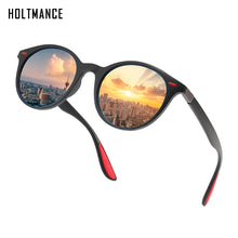 Load image into Gallery viewer, HOLTMANCE DESIGN Men Women Classic Retro Rivet Polarized Sunglasses Legs Lighter Design Oval Frame 100% UV400 Protection