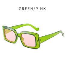 Load image into Gallery viewer, HOLTMANCE Half Frame Wide Edge One Piece Sunglasses for Women  Brand Design Female Metal Square Mirror Sun Glasses