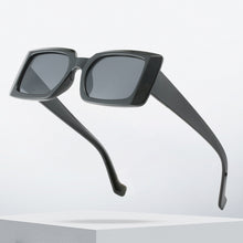 Load image into Gallery viewer, HOLTMANCE Half Frame Wide Edge One Piece Sunglasses for Women  Brand Design Female Metal Square Mirror Sun Glasses