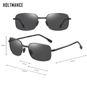 HOLTMANCE Men Fold Photochromic Sunglasses with Polarized Lens Rectangle Folding Metal Male Sun Glasses 2023 Trending Products
