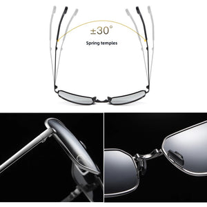 HOLTMANCE Men Fold Photochromic Sunglasses with Polarized Lens Rectangle Folding Metal Male Sun Glasses 2023 Trending Products