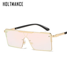 Load image into Gallery viewer, HOLTMANCE Metal Legs Square Big Frame Sunglasses Women 2023 One-piece Lens Men Eyewear Summer Vintage Sunglass UV400