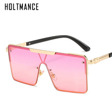 Load image into Gallery viewer, HOLTMANCE Metal Legs Square Big Frame Sunglasses Women 2023 One-piece Lens Men Eyewear Summer Vintage Sunglass UV400