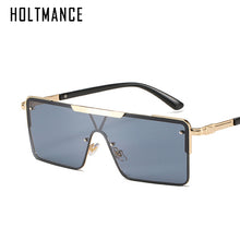 Load image into Gallery viewer, HOLTMANCE Metal Legs Square Big Frame Sunglasses Women 2023 One-piece Lens Men Eyewear Summer Vintage Sunglass UV400