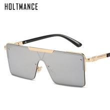 Load image into Gallery viewer, HOLTMANCE Metal Legs Square Big Frame Sunglasses Women 2023 One-piece Lens Men Eyewear Summer Vintage Sunglass UV400