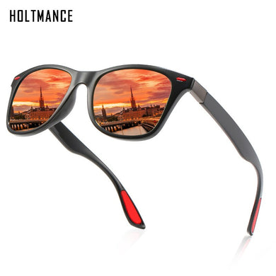 HOLTMANCE TR90 Men Sun Glasses Classic Square Polarized Sunglasses For Male  Driving Eyewear UV400