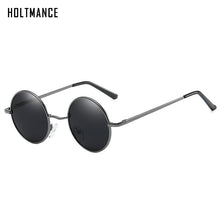 Load image into Gallery viewer, HOLTMANCE Polarized Sunglasses Women Retro Metal Frame Black Green Round Sun Glasses For Men Driving Unisex With Packing