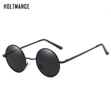 Load image into Gallery viewer, HOLTMANCE Polarized Sunglasses Women Retro Metal Frame Black Green Round Sun Glasses For Men Driving Unisex With Packing