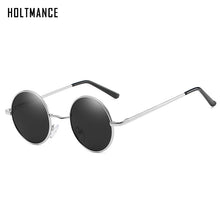 Load image into Gallery viewer, HOLTMANCE Polarized Sunglasses Women Retro Metal Frame Black Green Round Sun Glasses For Men Driving Unisex With Packing