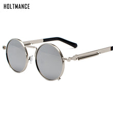 Load image into Gallery viewer, HOLTMANCE Punk Style Sunglasses Men Trendy Spring Metal Mirror Legs Individual Sunglasses Women Reflective Oculos UV400