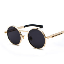 Load image into Gallery viewer, HOLTMANCE Punk Style Sunglasses Men Trendy Spring Metal Mirror Legs Individual Sunglasses Women Reflective Oculos UV400