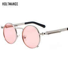 Load image into Gallery viewer, HOLTMANCE Punk Style Sunglasses Men Trendy Spring Metal Mirror Legs Individual Sunglasses Women Reflective Oculos UV400